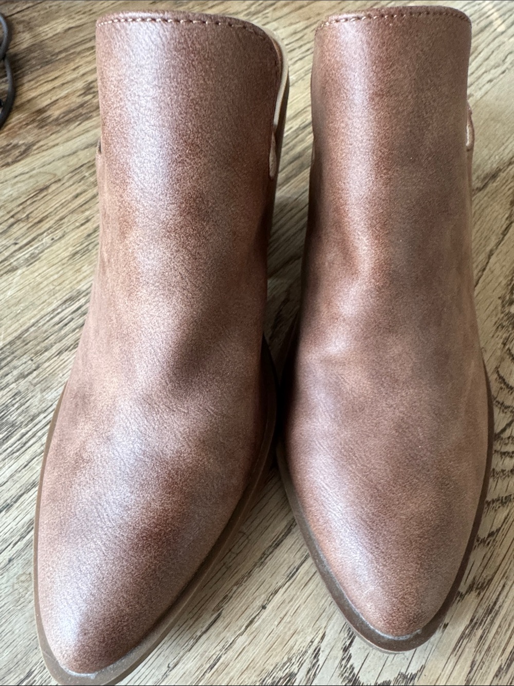 Zigi Soho Chestnut Brown Faux Leather Mule Heels